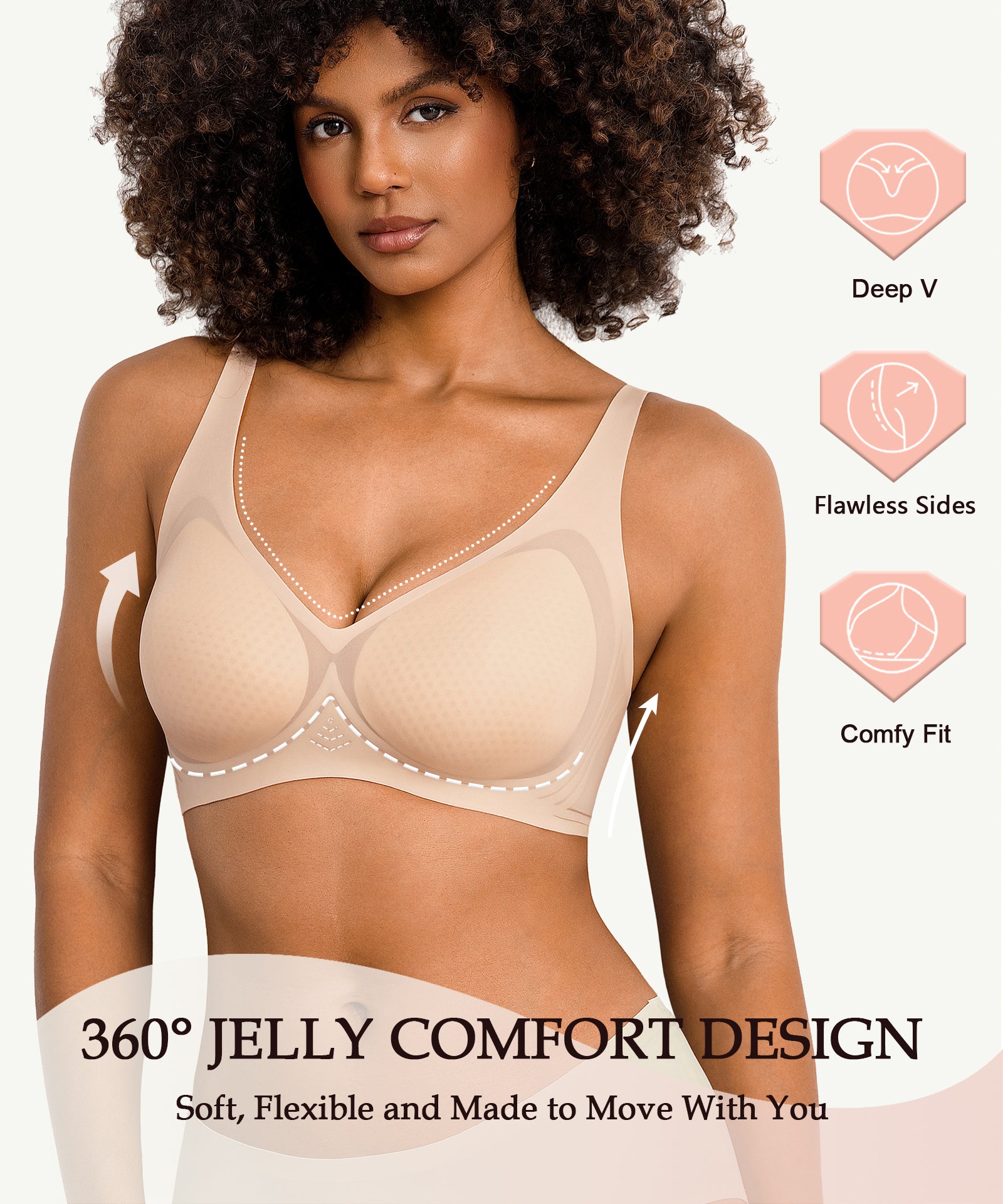 COMFBAY Ultra-thin Jelly Bras