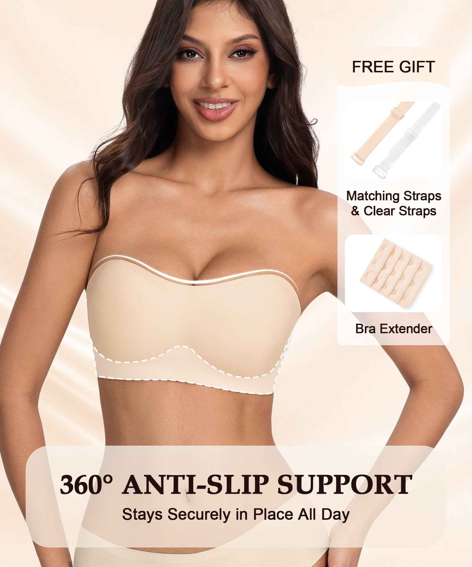 COMFBAY Strapless Jelly Bras