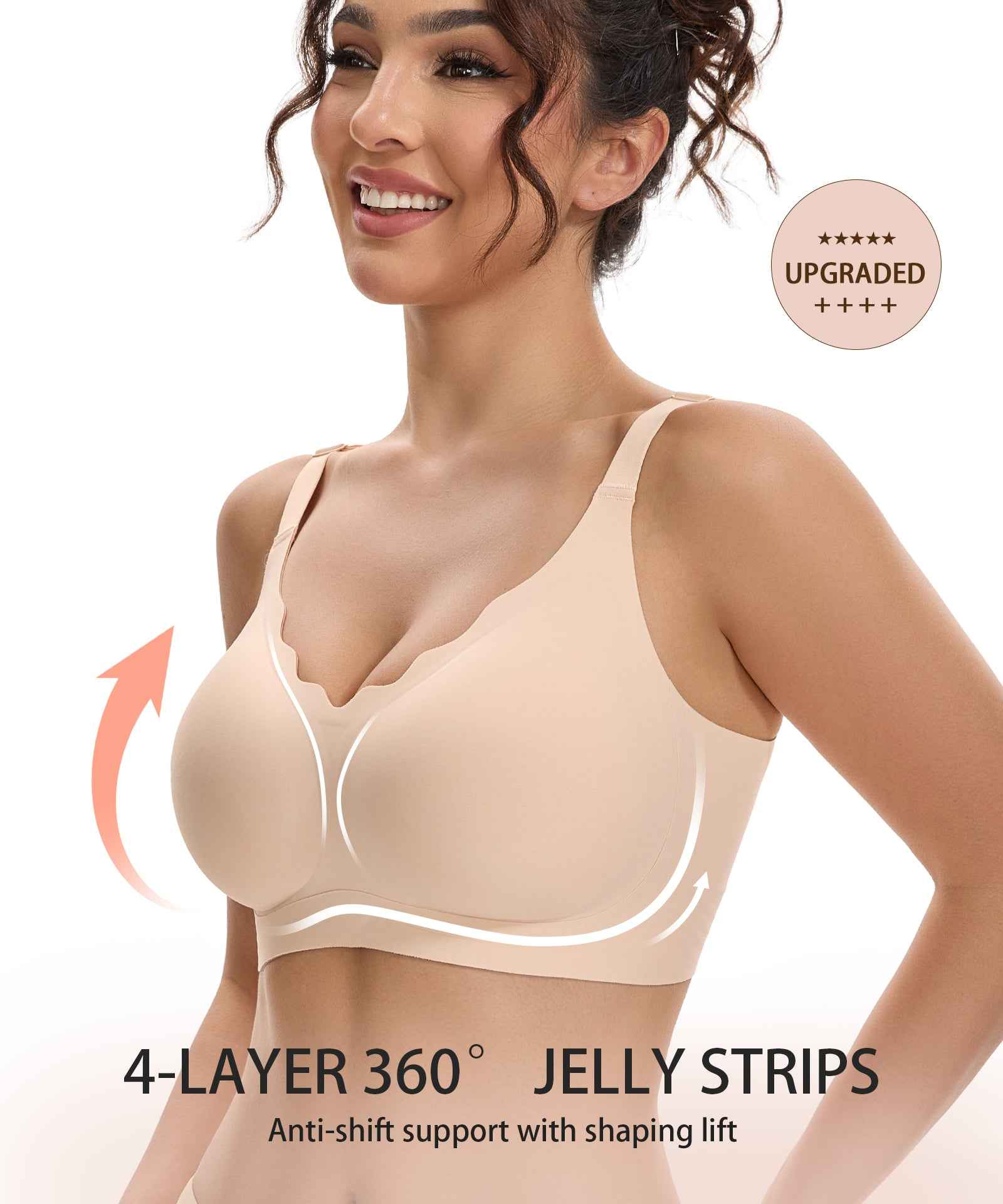 COMFBAY Scalloped Jelly Bras