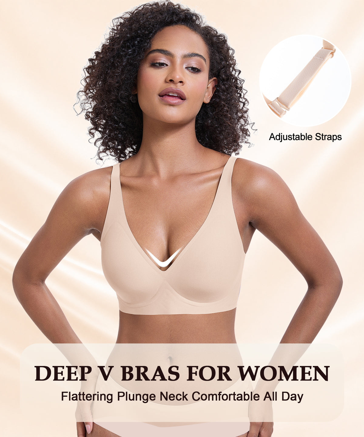 COMFBAY Deep V Jelly Bra