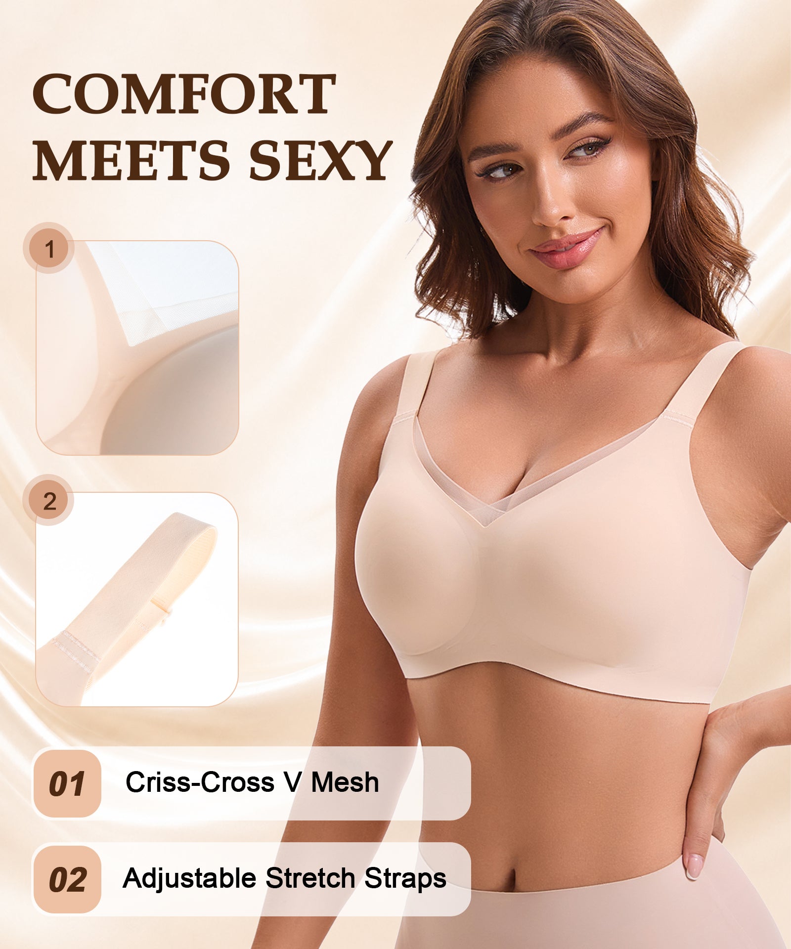 COMFBAY Mesh Jelly Bra
