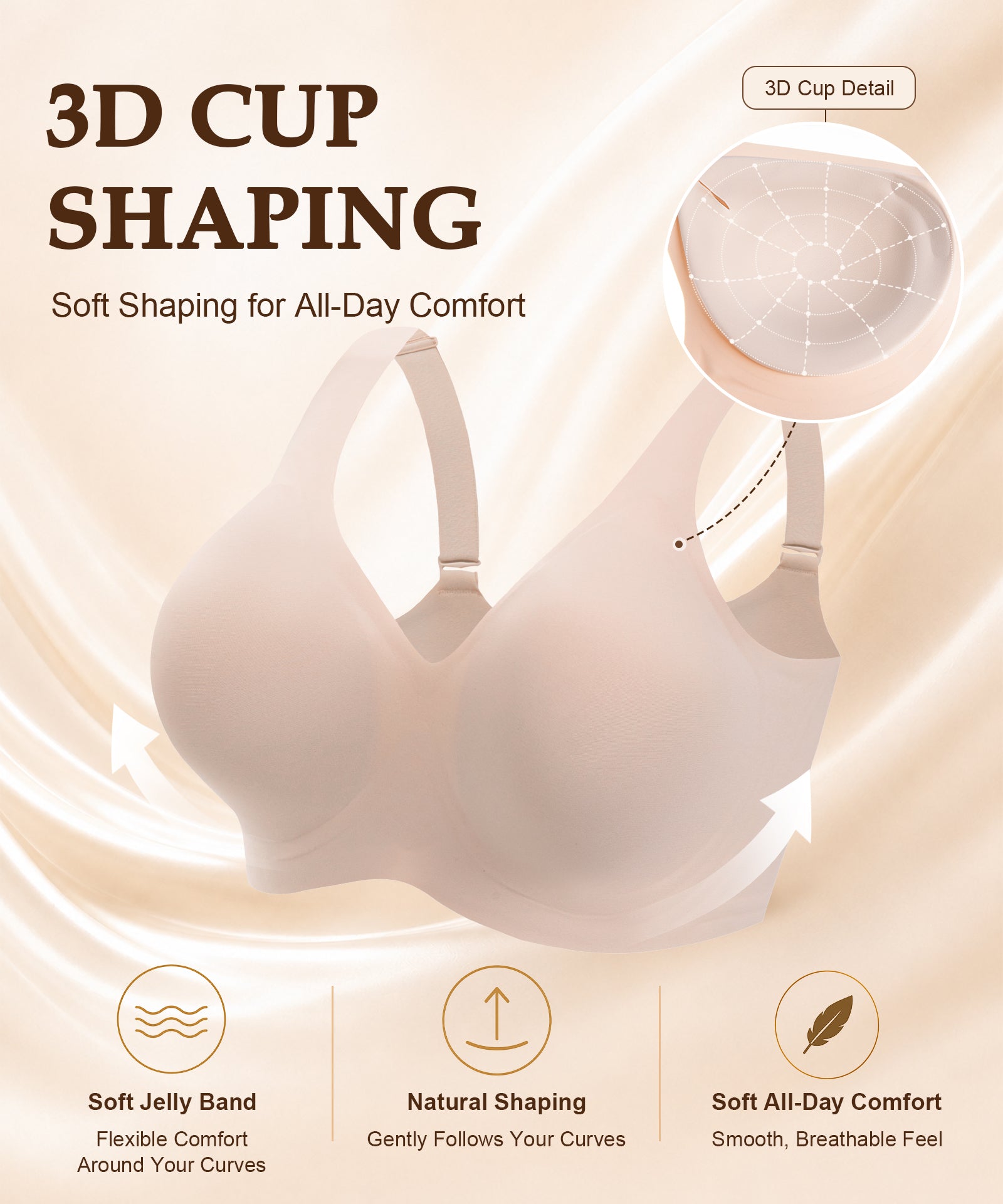 COMFBAY Deep V Jelly Bra
