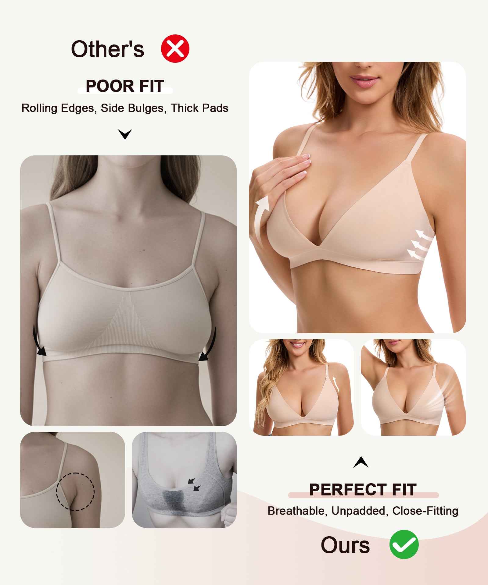 COMFBAY Triangle Jelly Bras