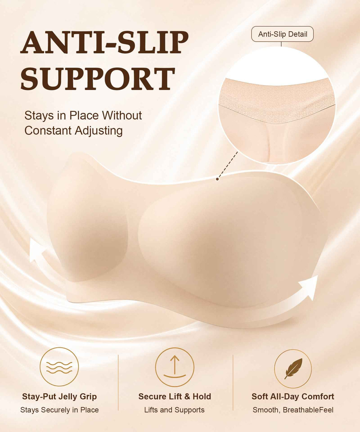 COMFBAY Strapless Jelly Bras
