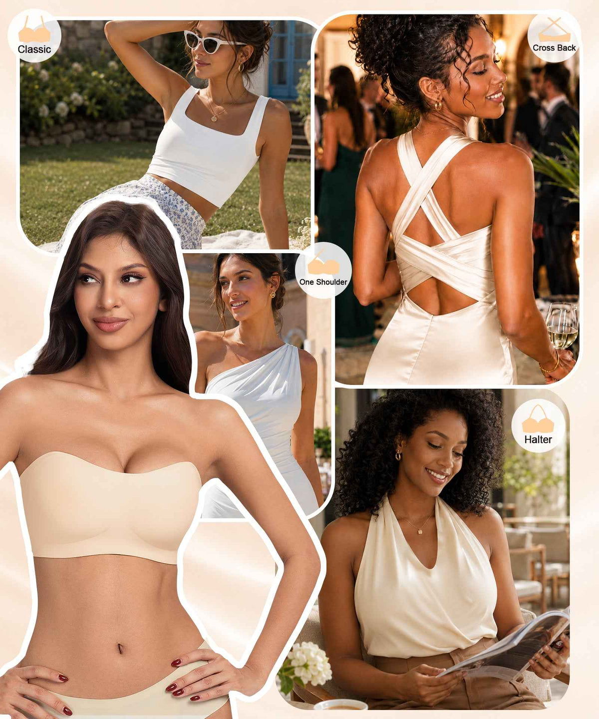 COMFBAY Strapless Jelly Bras