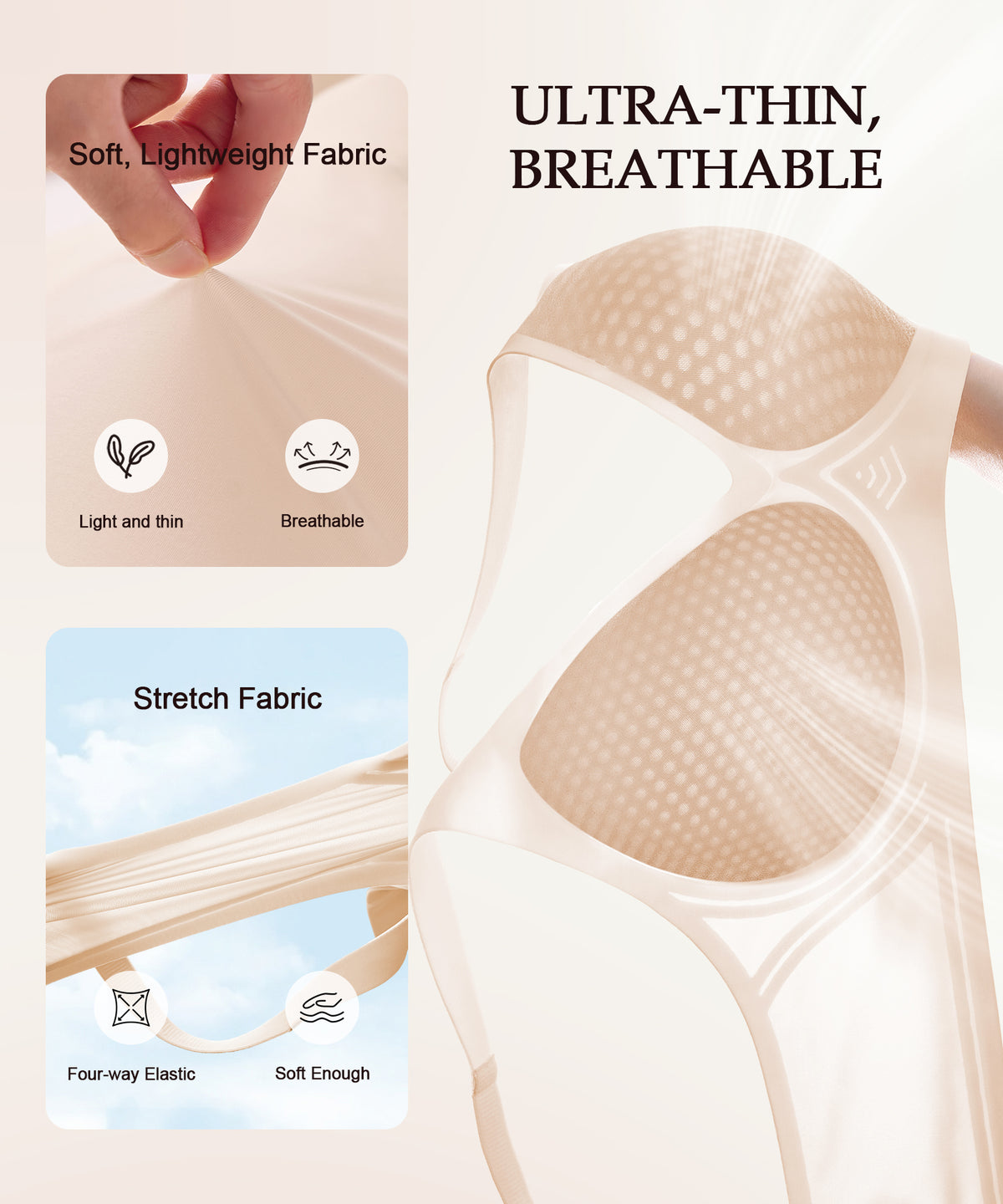 COMFBAY Ultra-thin Jelly Bras