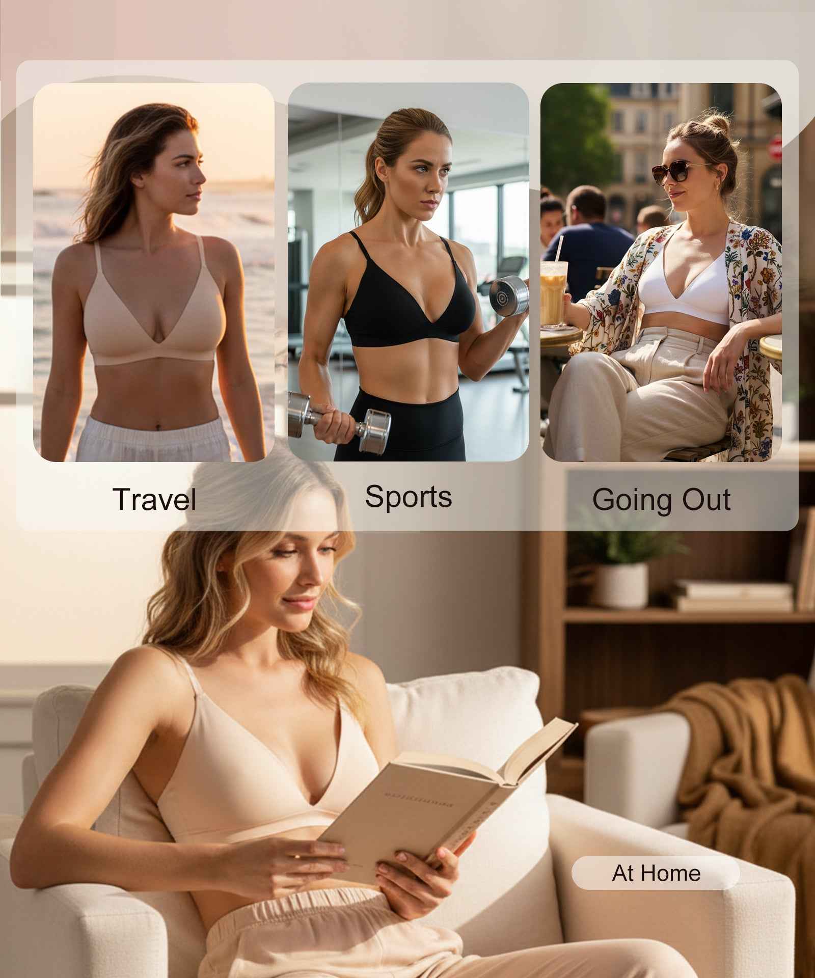 COMFBAY Triangle Jelly Bras