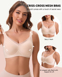 COMFBAY V-Mesh Seamless Push-Up Bra