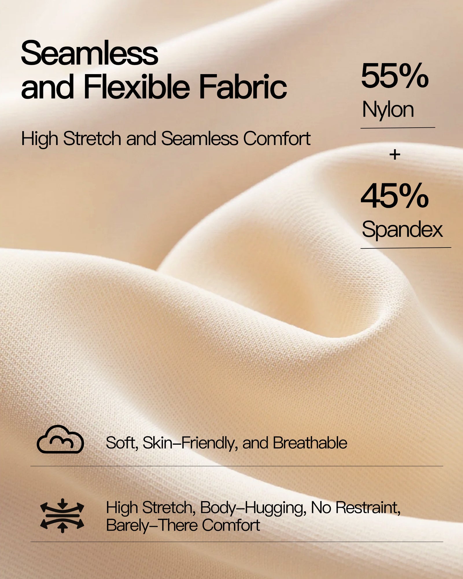 COMFBAY Women’s Deep V Wireless Bra - Nude