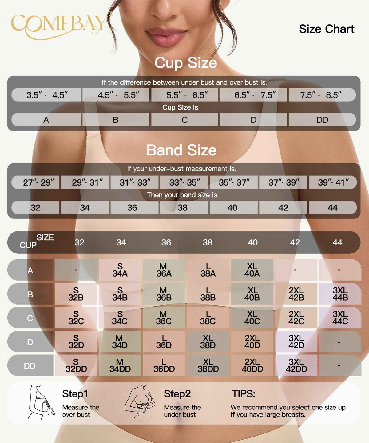 COMFBAY Scalloped Jelly Bras