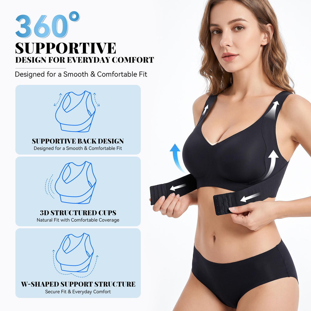 COMFBAY full coverage front-closure wireless bra — product image 3