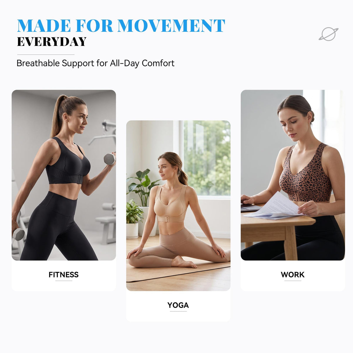 COMFBAY full coverage front-closure wireless bra — product image 7